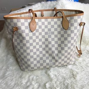 Authentic Louis Vuitton NEVERFULL GM white Damier